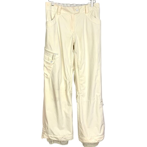 Womens White Ripzone Insulated Powder Room Snowboard Ski Pants M Waterproof - Picture 1 of 11
